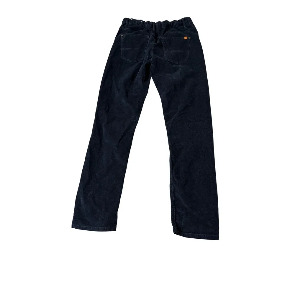 Zara Kids Size 13/14 Navy Blue Corduroy Pants‎ Adjustable Waist Pockets Formal